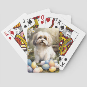 Havanese met Pasen Eieren Pokerkaarten
