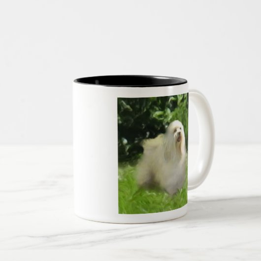 Havanese Moeder Mok met Wit Havanees (Voorkant rechts)