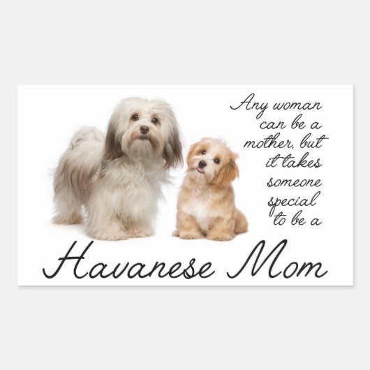Havanese Moeder Stickers (Voorkant)