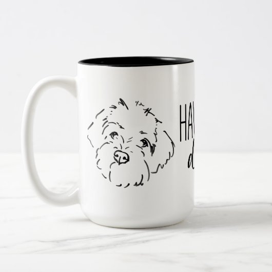 Havanese pa tweekleurige koffiemok (Links)