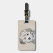 Havanese papaverschilderijen - Kute Original Dog A Bagagelabel (Voorkant verticaal)