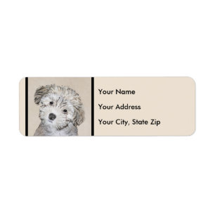 Havanese papaverschilderijen - Kute Original Dog A Etiket