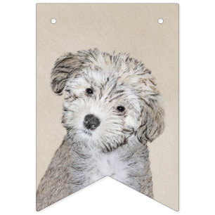 Havanese papaverschilderijen - Kute Original Dog A Vlaggetjes