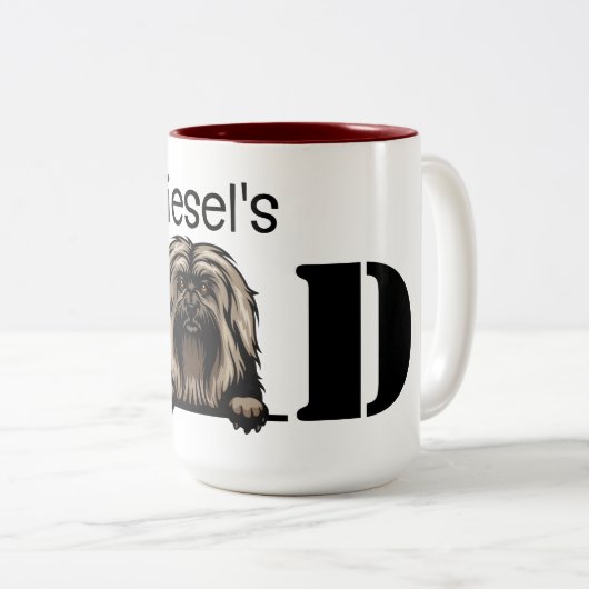 Havanese Personalized Peking Dad Tweekleurige Koffiemok (Voorkant rechts)