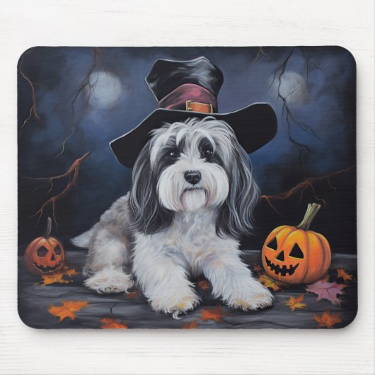 Havanese pompoenen Halloween eng Muismat (Voorkant)
