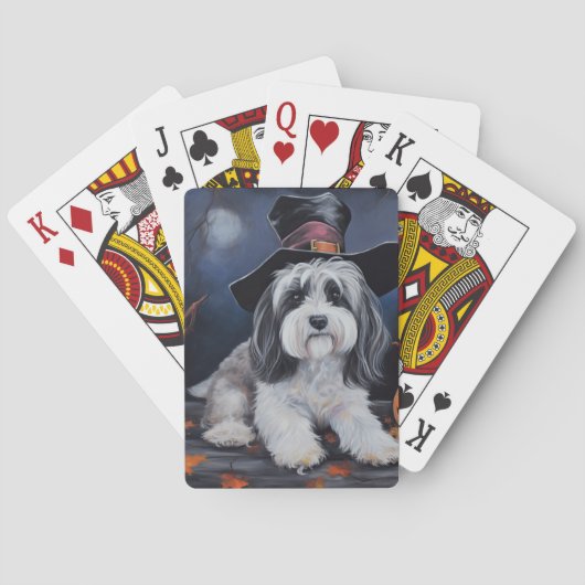 Havanese pompoenen Halloween eng Pokerkaarten (Achterkant)