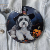 Havanese pompoenen Halloween eng Ronde Button 6,0 Cm (In situ)
