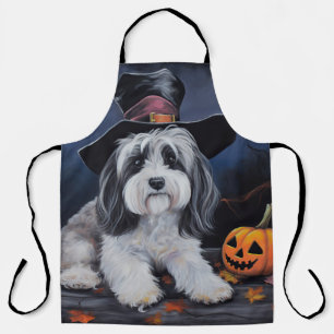 Havanese pompoenen Halloween eng Schort