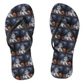 Havanese pompoenen Halloween eng Teenslippers (Voetbed)