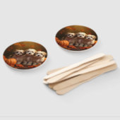 Havanese Puppy Herfst Delight Pompoen Handwaaier (Niet-gemonteerd)