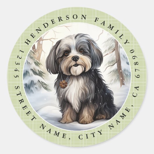 Havanese ronde Stickers (Voorkant)
