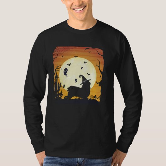 Havanese Silhouettes Happy Halloween Night T-shirt (Voorkant)