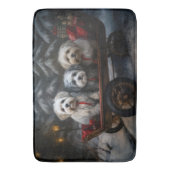 Havanese Sneeuwslee Kerst Decor Badmat (Voorkant Verticaal)