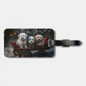 Havanese Sneeuwslee Kerst Decor Bagagelabel (Achterkant horizontaal)