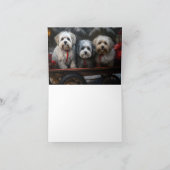 Havanese Sneeuwslee Kerst Decor Kaart (Binnen)