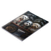 Havanese Sneeuwslee Kerst Decor Notitieboek (Linkerzijde)