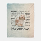 Havanese Traits Fleece Blanket (Voorkant)