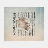 Havanese Traits Fleece Blanket (Voorkant (Horizontaal))