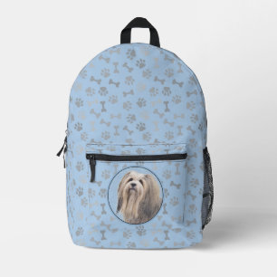 Havanese (Zilver) Schilderij - Mooie Originele Hon Bedrukte Rugzak