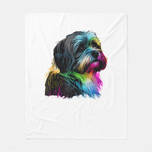 Havanezer Dog Pop Art Design Havanezer Lovers Fleece Deken