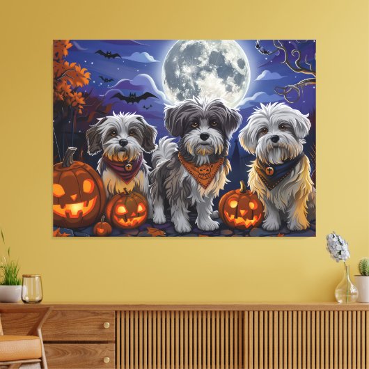Havanezer Halloween Spooky Canvas Afdruk (Insitu (Woonkamer))