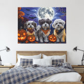 Havanezer Halloween Spooky Canvas Afdruk (Insitu (Slaapkamer))