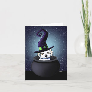 Havanezer Hond Heks KiniArt Halloween Kaart