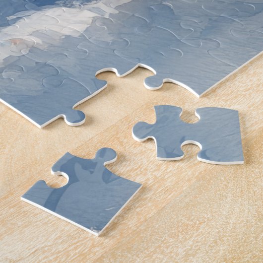 Havanezer Hond in Sledge Laat het Sneeuw Kerstmis Legpuzzel (Zijkant)