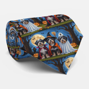 Havanezer Honden Pompoen Halloween Grappig Stropdas