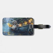 Havanezer Kerstfeest reis Bagagelabel (Achterkant horizontaal)