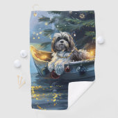 Havanezer Kerstfeest reis Golfhanddoek (Insitu)