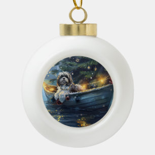 Havanezer Kerstfeest reis Keramische Bal Ornament