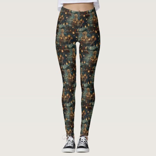 Havanezer Kerstfeest reis Leggings (Voorkant)