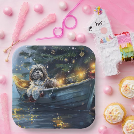 Havanezer Kerstfeest reis Papieren Bordje (Feest)