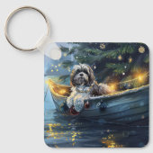 Havanezer Kerstfeest reis Sleutelhanger (Voorkant)