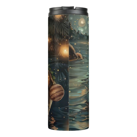 Havanezer Kerstfeest reis Thermosbeker (Achterkant)