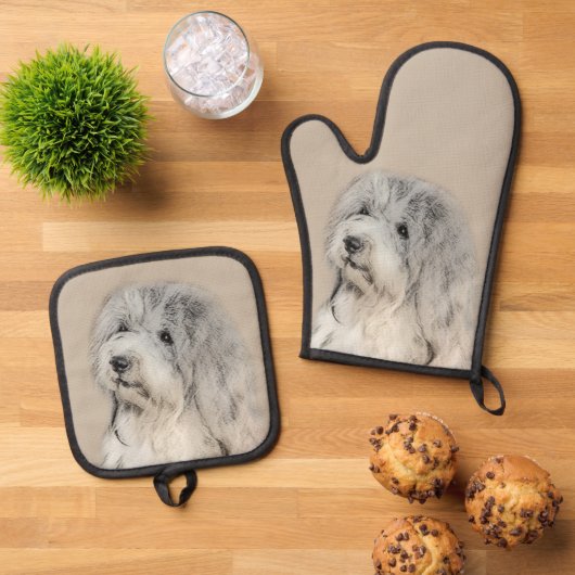 Havanezer Puppy, Havanezer, Cubaanse Bichon, Bicho Ovenwant & Pannenlap Set (Top down)