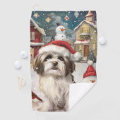 Havanezer Winter Wonderland Christmas Joy Golfhanddoek (Insitu)