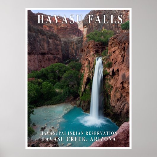 Havasu Falls Arizona Travel Poster (Devant)