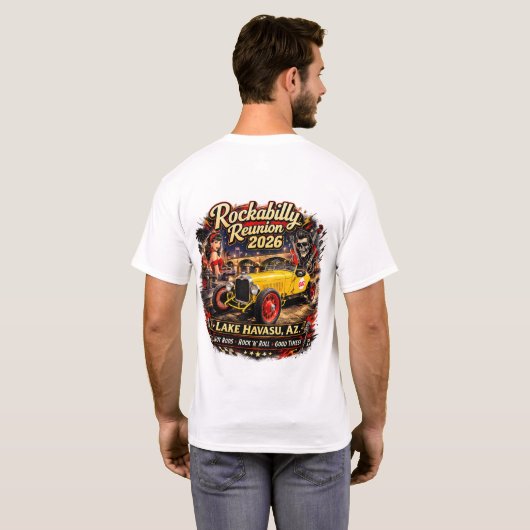 Havasu Rockabilly Reunion 2026 T-Shirt (Dos entier)