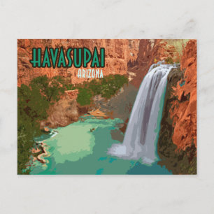 Havasupai Indian Reservation Arizona Mooney Herfst Briefkaart