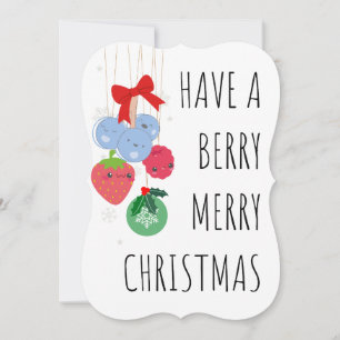 Have a Berry Merry Christmas - Schattigee bessen Feestdagenkaart