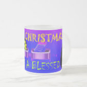 Have a Blessed Merry Christmas - Een feestelijke d Matglas Koffiemok (Voorkant rechts)