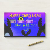 Have a Blessed Merry Christmas - Een feestelijke d Post-it® Notes (Op bureau)