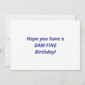 “Have a Dam Fine Birthday” Flat Greeting Card (Achterkant)