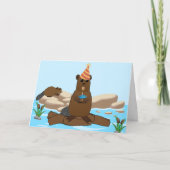 “Have a Dam Fine Birthday” Folded Greeting Card Kaart (Voorkant)