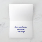 “Have a Dam Fine Birthday” Folded Greeting Card Kaart (Binnen)