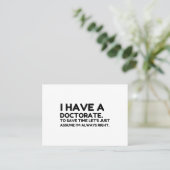 HAVE A DOCTORATE IN SAVING TIME VISITEKAARTJE (Staand voorkant)