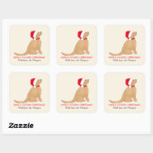 Have a Golden Christmas Customized Flat Card Vierkante Sticker (Vel)
