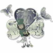 "Have a Happy St. Patrick's Day" Leprechaun  Sticker (Voorkant)